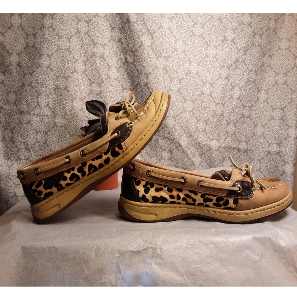 Sperry Leopard Print Loafers